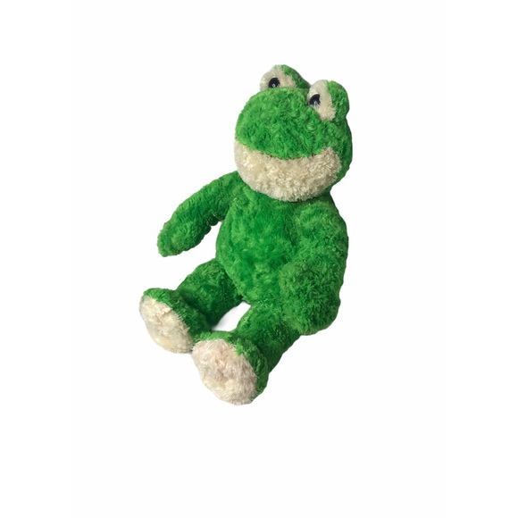 Build A Bear Friendly Frog 16" Plush Green Smiling Stuffed Animal BABW spring - Picture 3 of 9